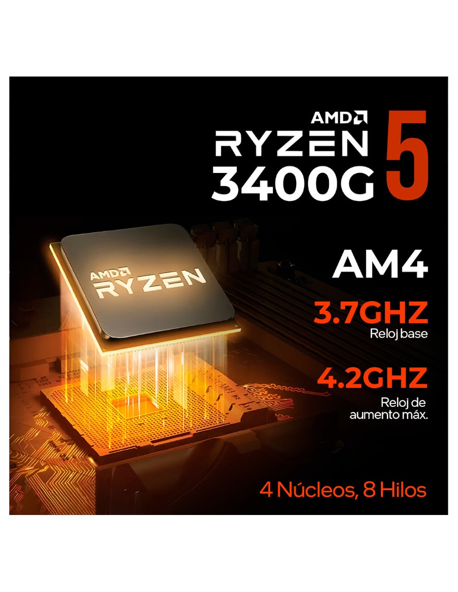 Computadora gamer XTPCR516GBVEGA11PB AMD Ryzen 5 AMD Radeon Vega 11 16 GB RAM 500 GB SSD 7