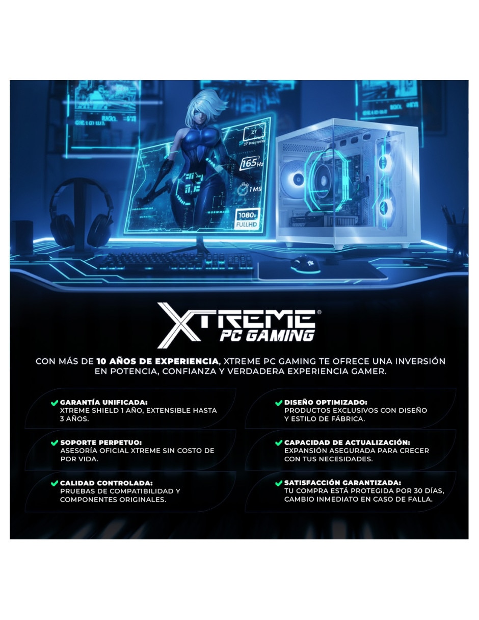 Computadora gamer XTPCR516GBVEGA11PB AMD Ryzen 5 AMD Radeon Vega 11 16 GB RAM 500 GB SSD 3