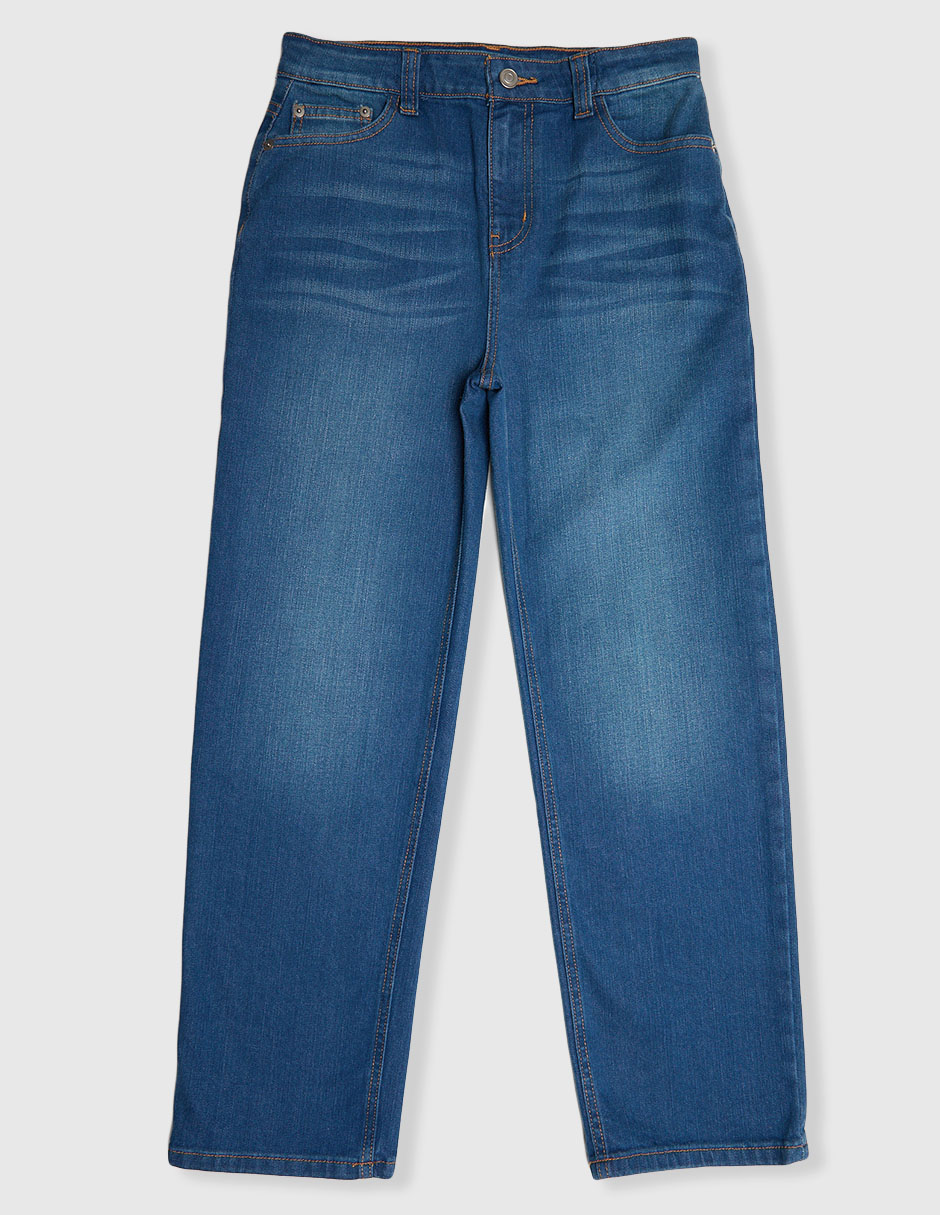 Jeans straight deslavado para niño Jeans straight deslavado para niño