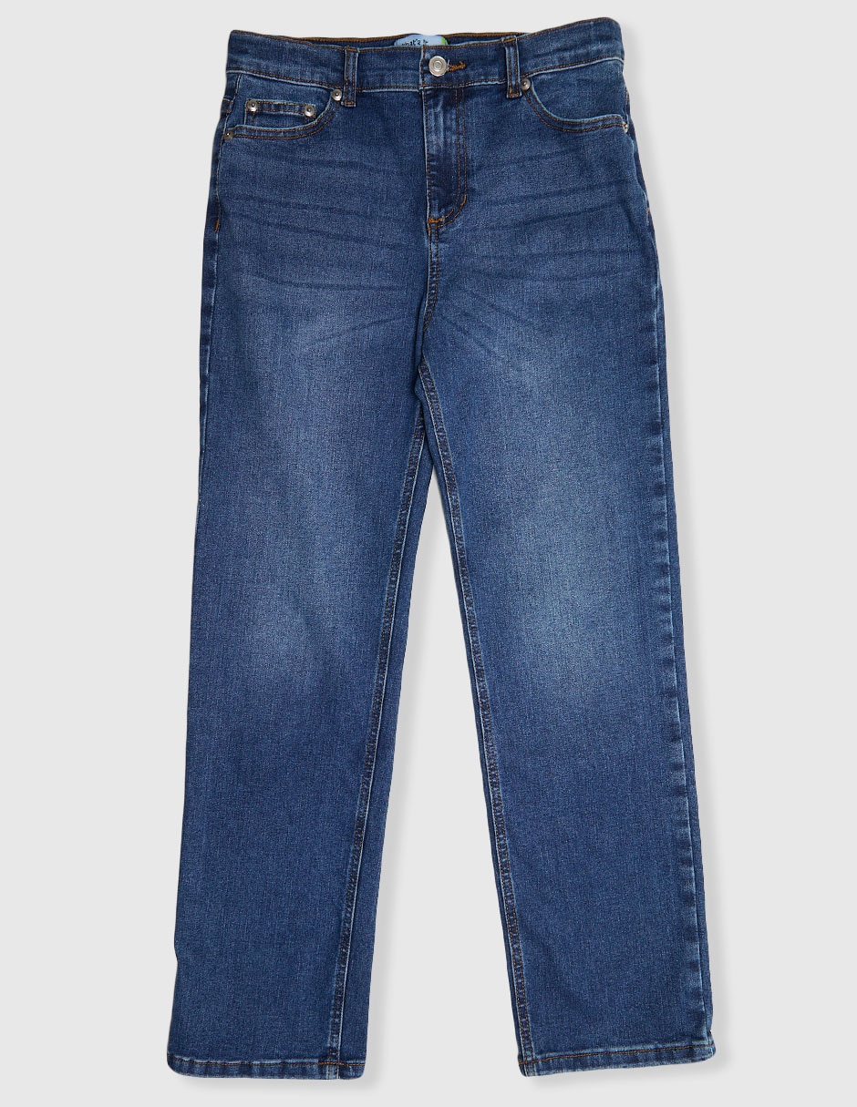 Jeans straight deslavado para niño Jeans straight deslavado para niño