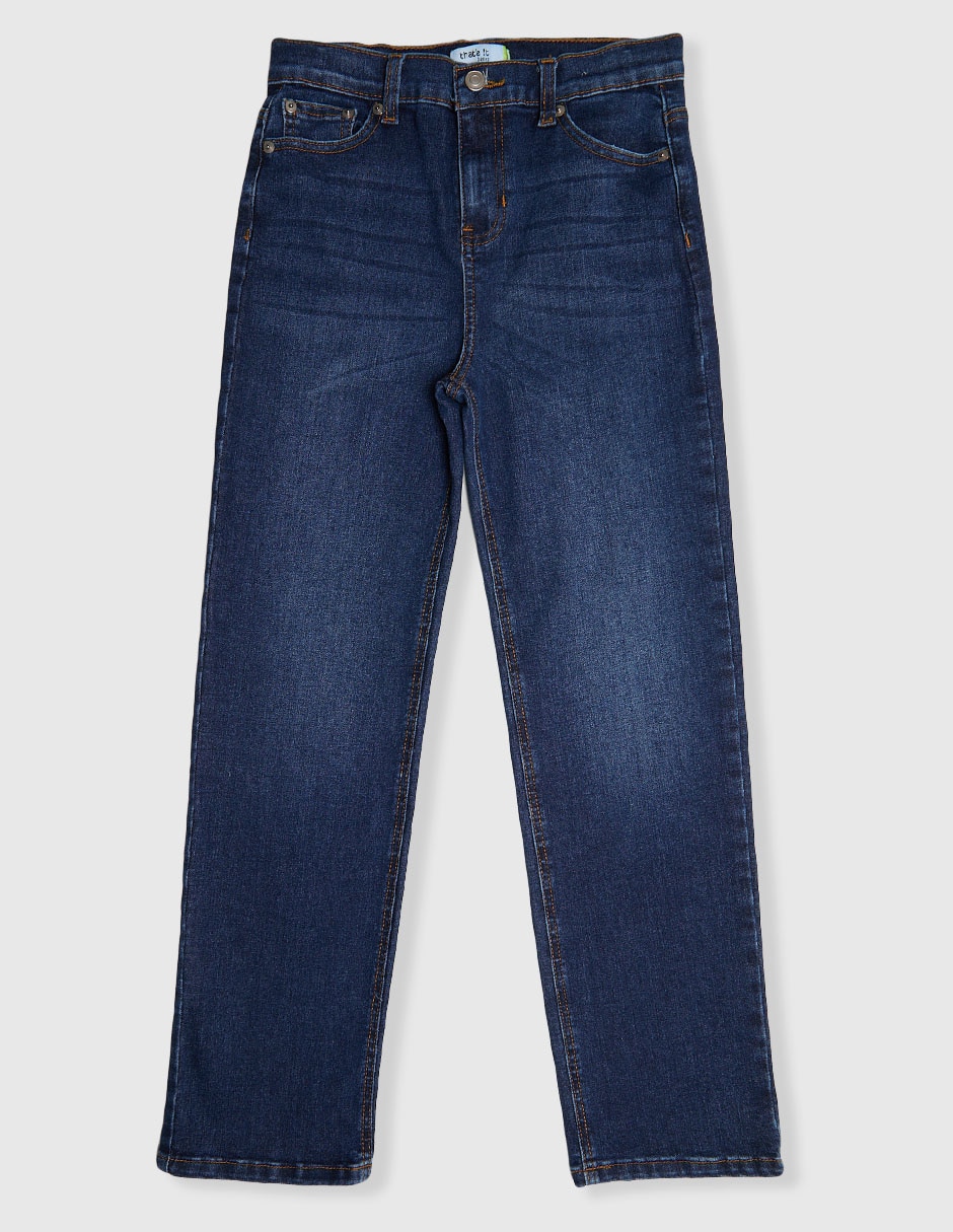 Jeans straight That's It deslavado para niño