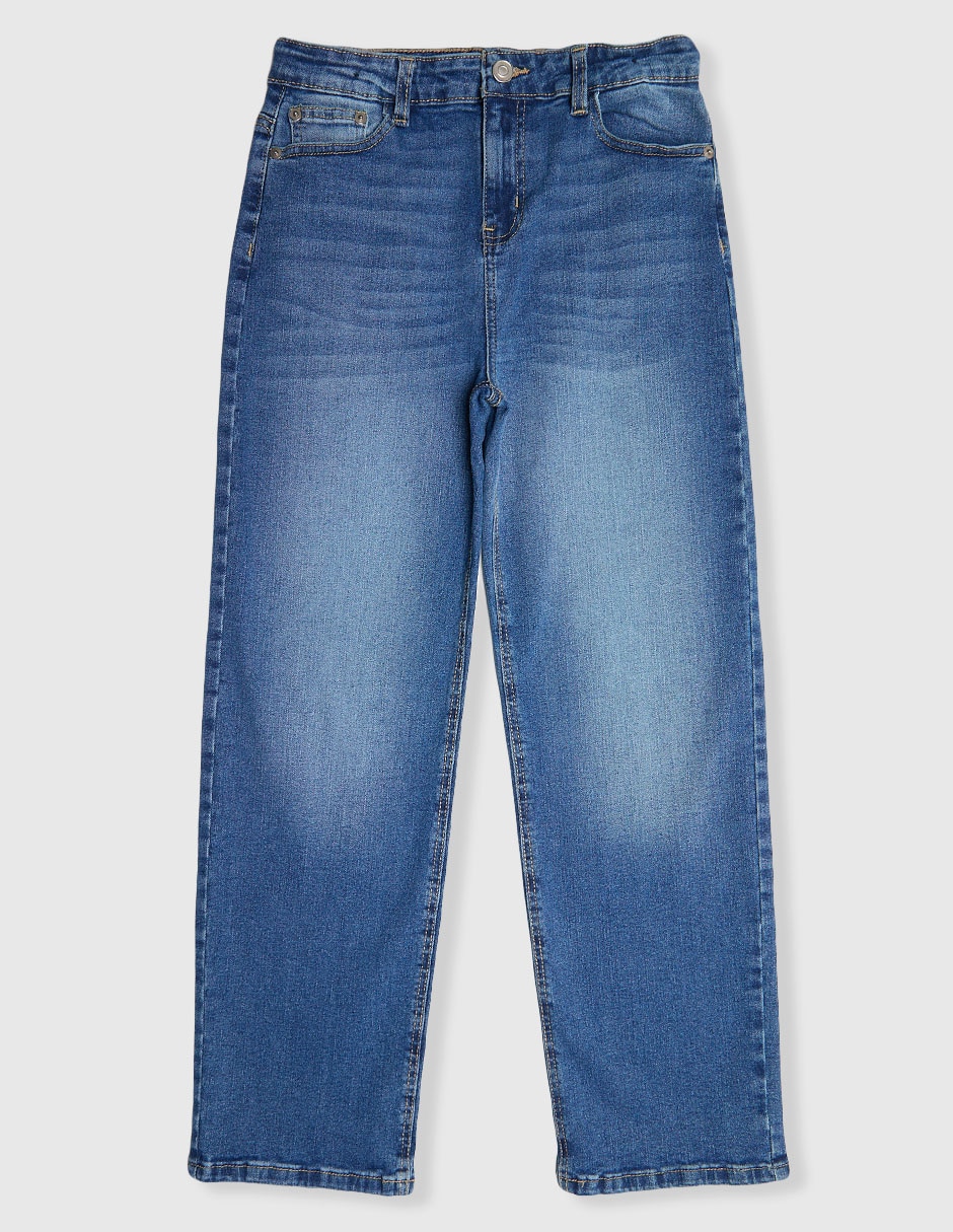Jeans straight deslavado para niño Jeans straight deslavado para niño
