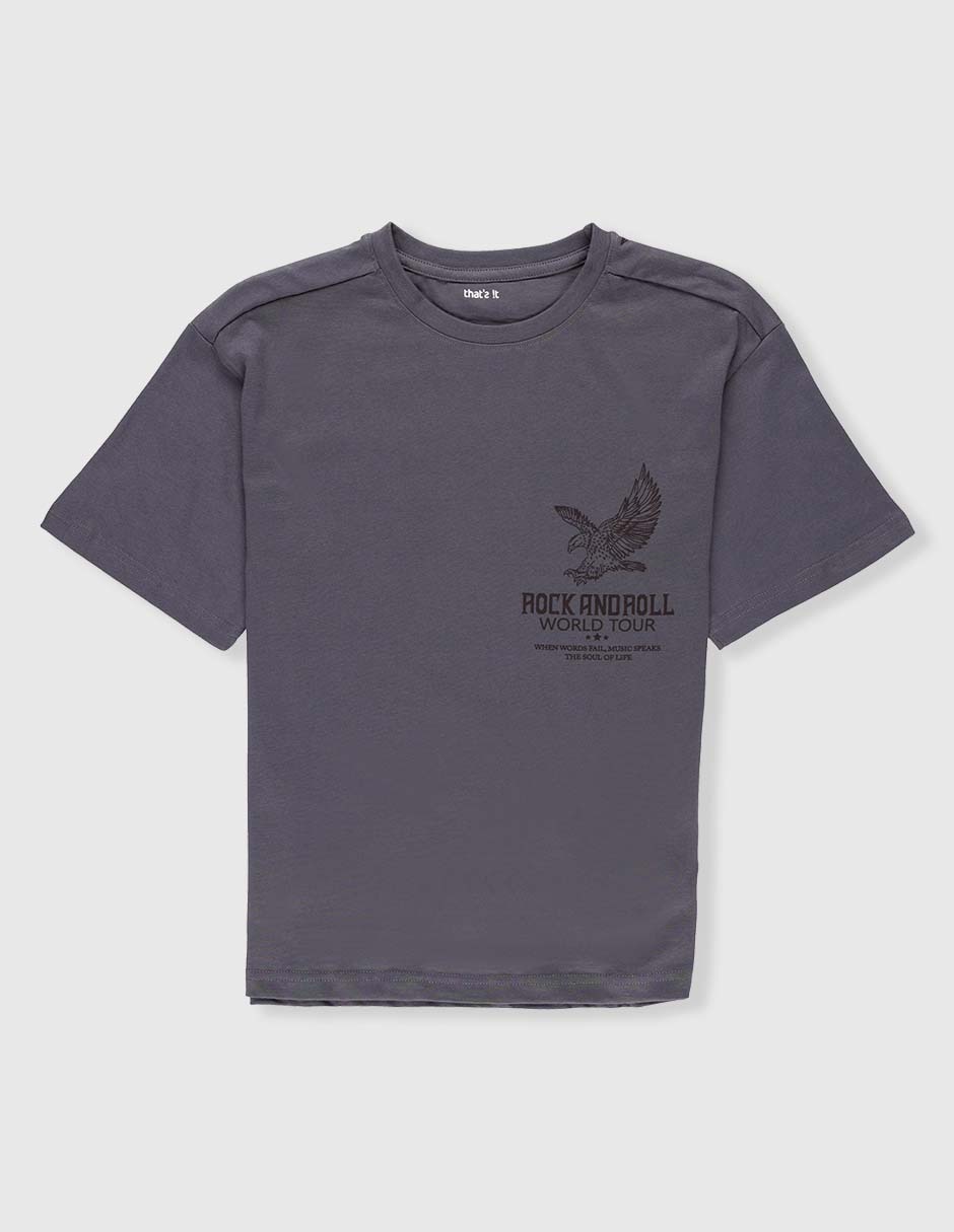 Playera Rock And Roll World Tour manga corta para niño Playera Rock And Roll World Tour manga corta para niño