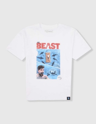 Playera Mr. Beast manga corta para niño Playera Mr. Beast manga corta para niño