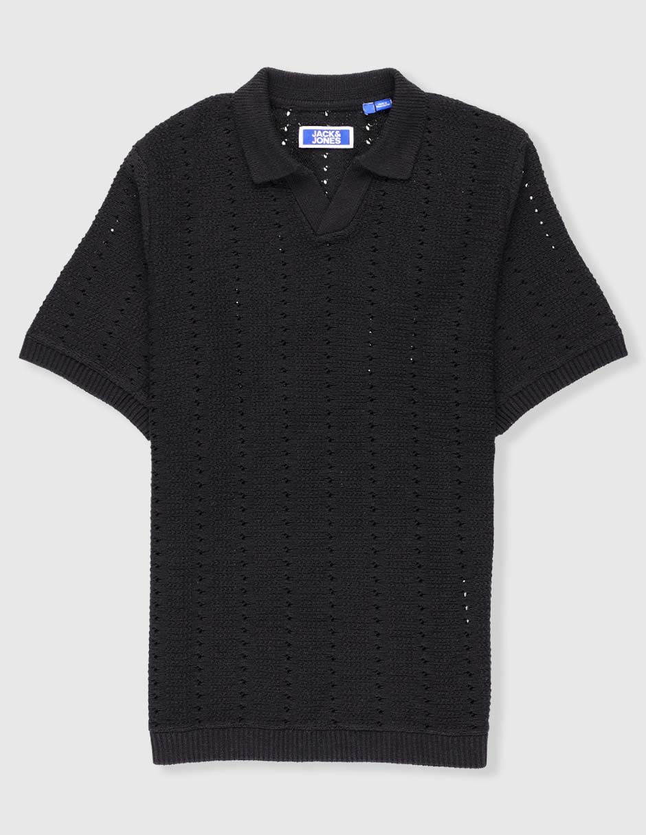 Playera tipo polo de algodón para niño