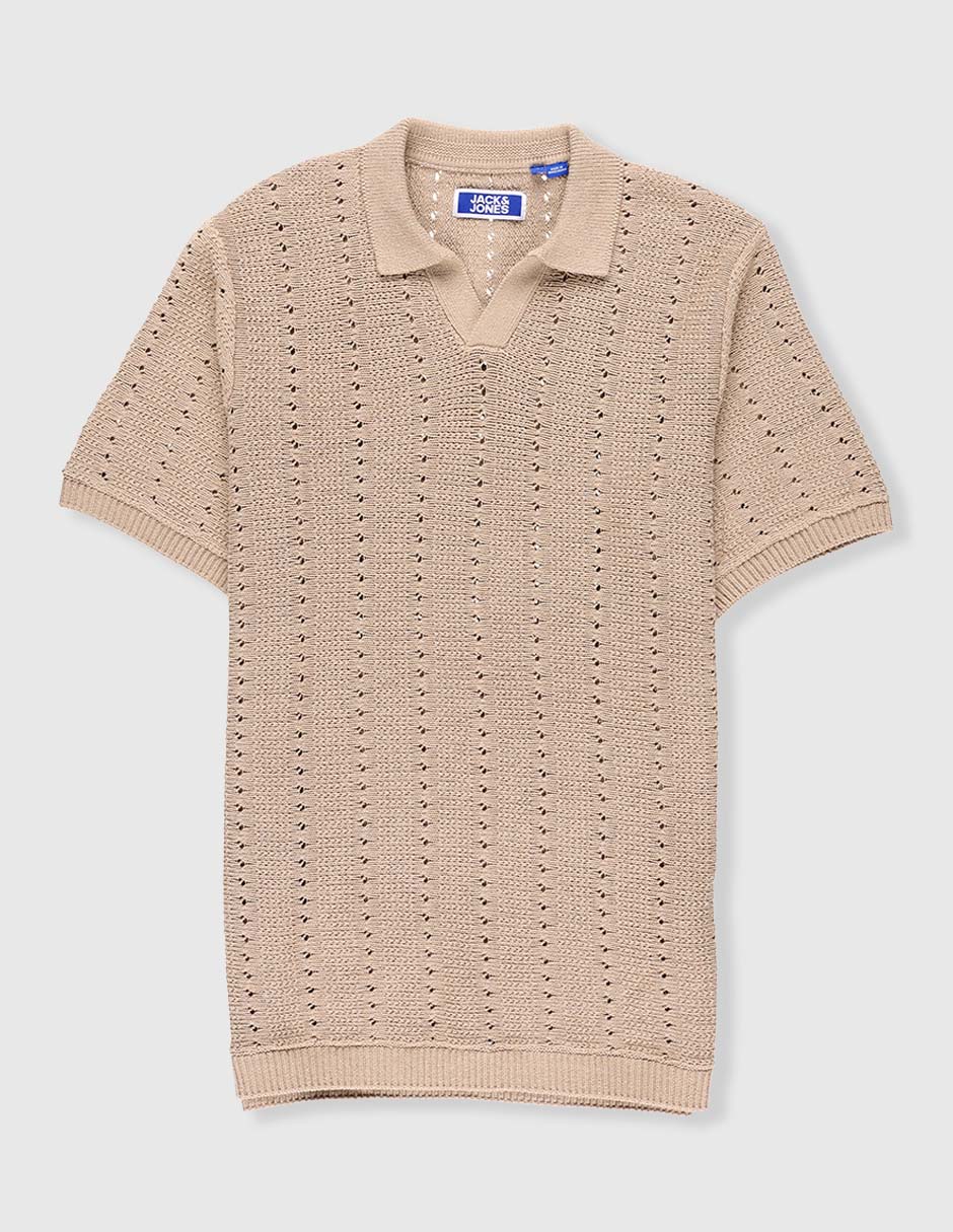Playera tipo polo de algodón para niño