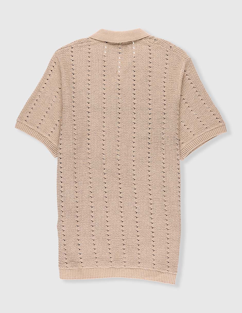 Playera tipo polo de algodón para niño