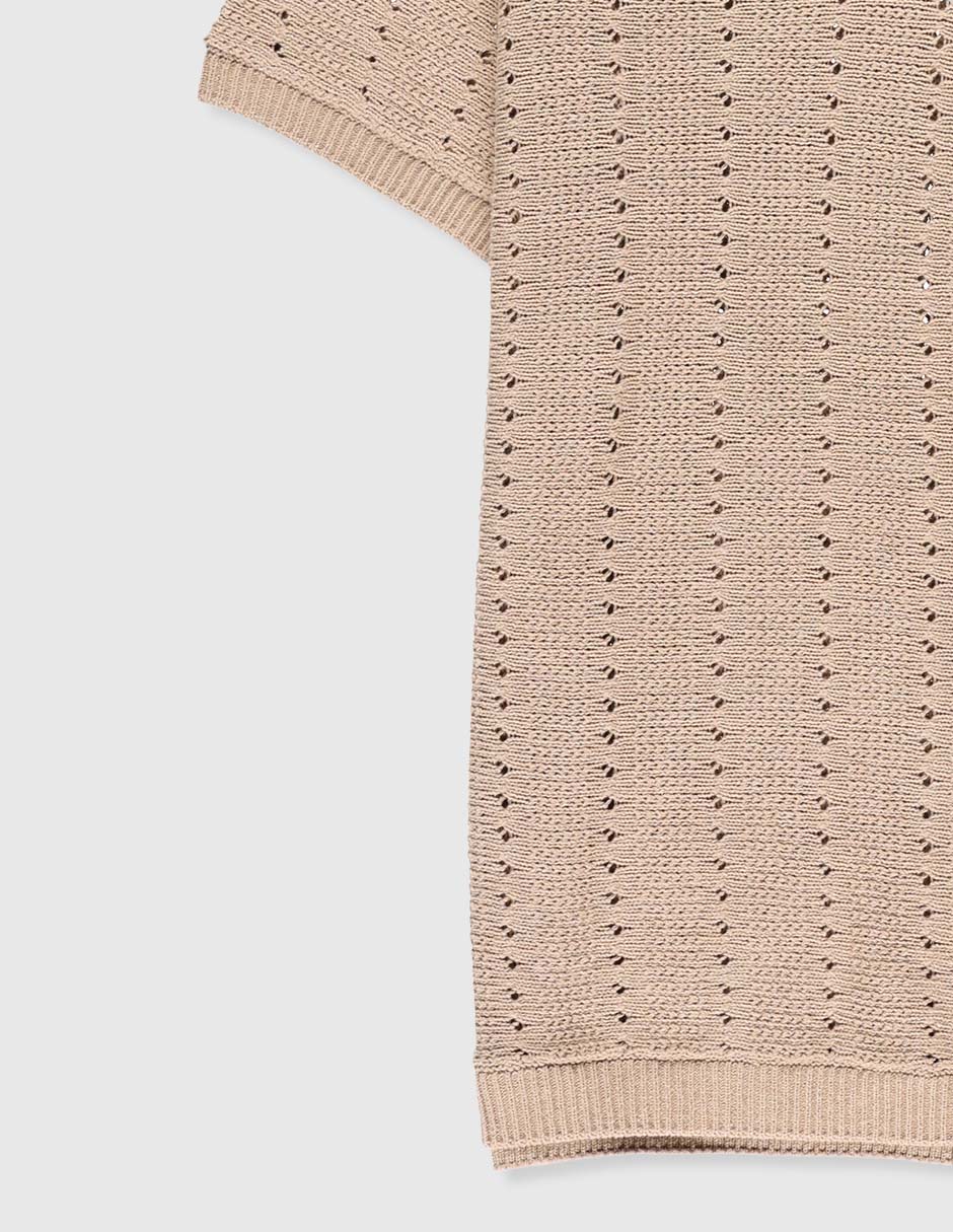 Playera tipo polo de algodón para niño