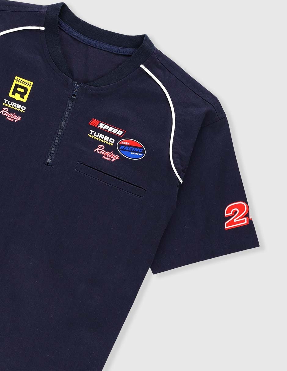Playera tipo polo That's It Racing team de algodón para niño