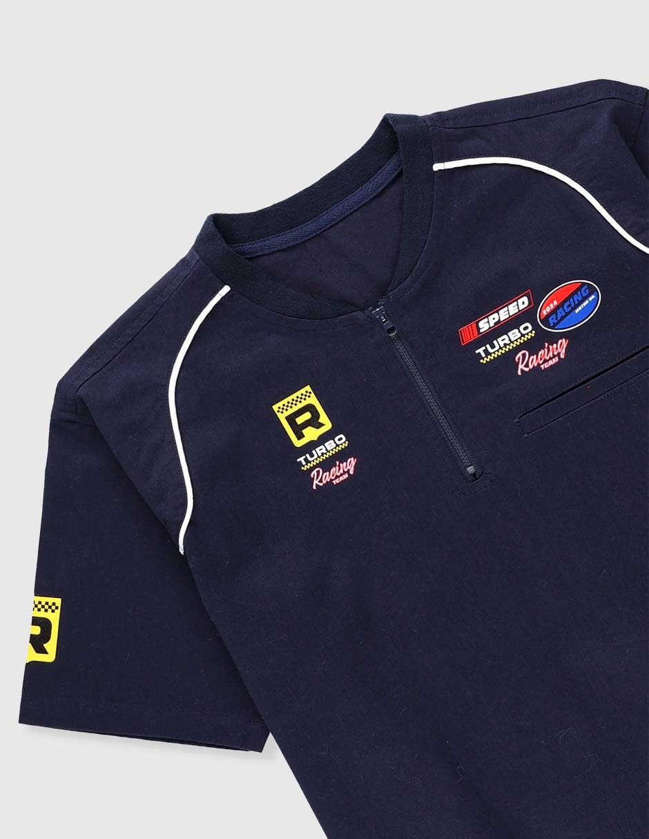 Playera tipo polo That's It Racing team de algodón para niño