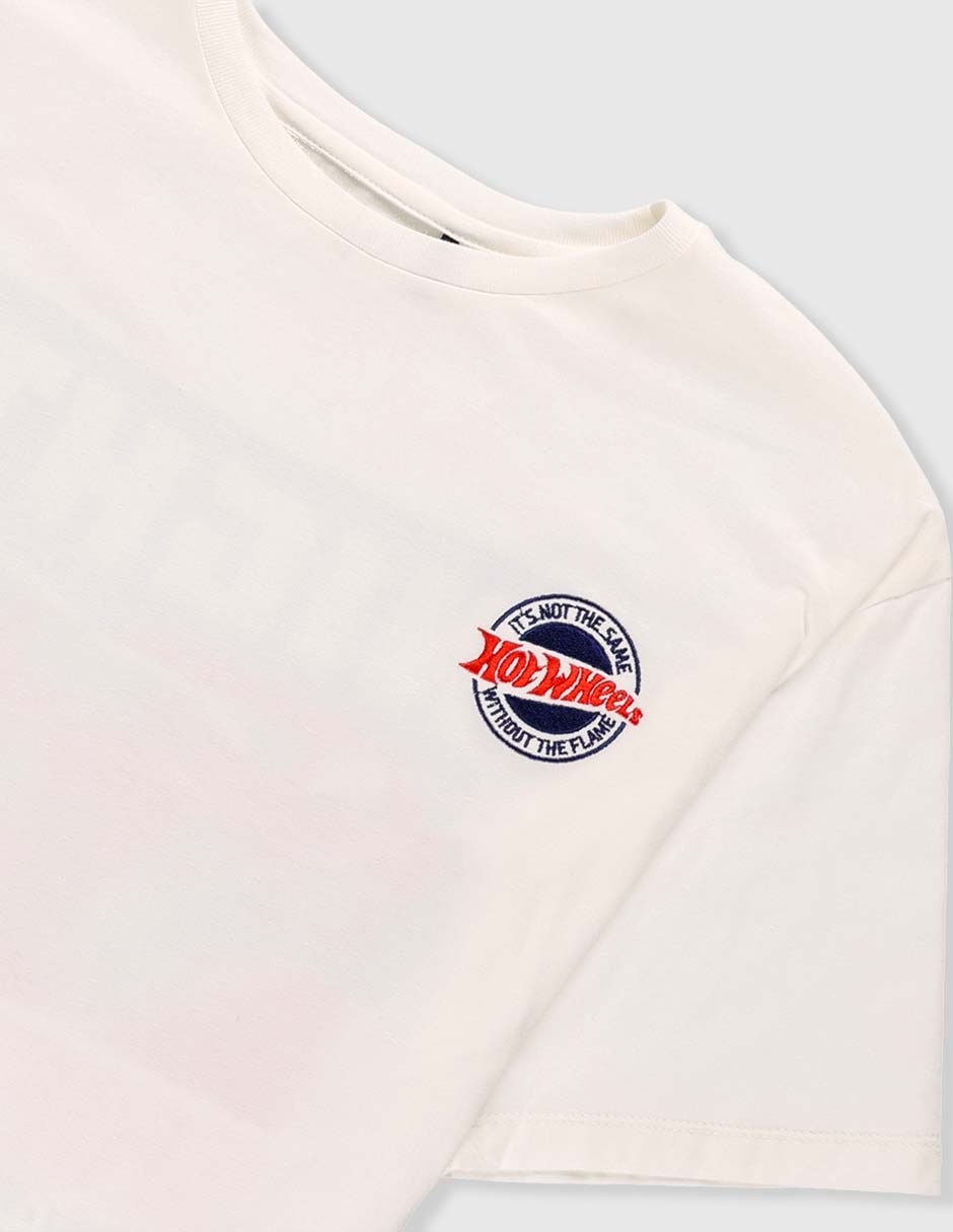Playera Hot Wheels manga corta para niño