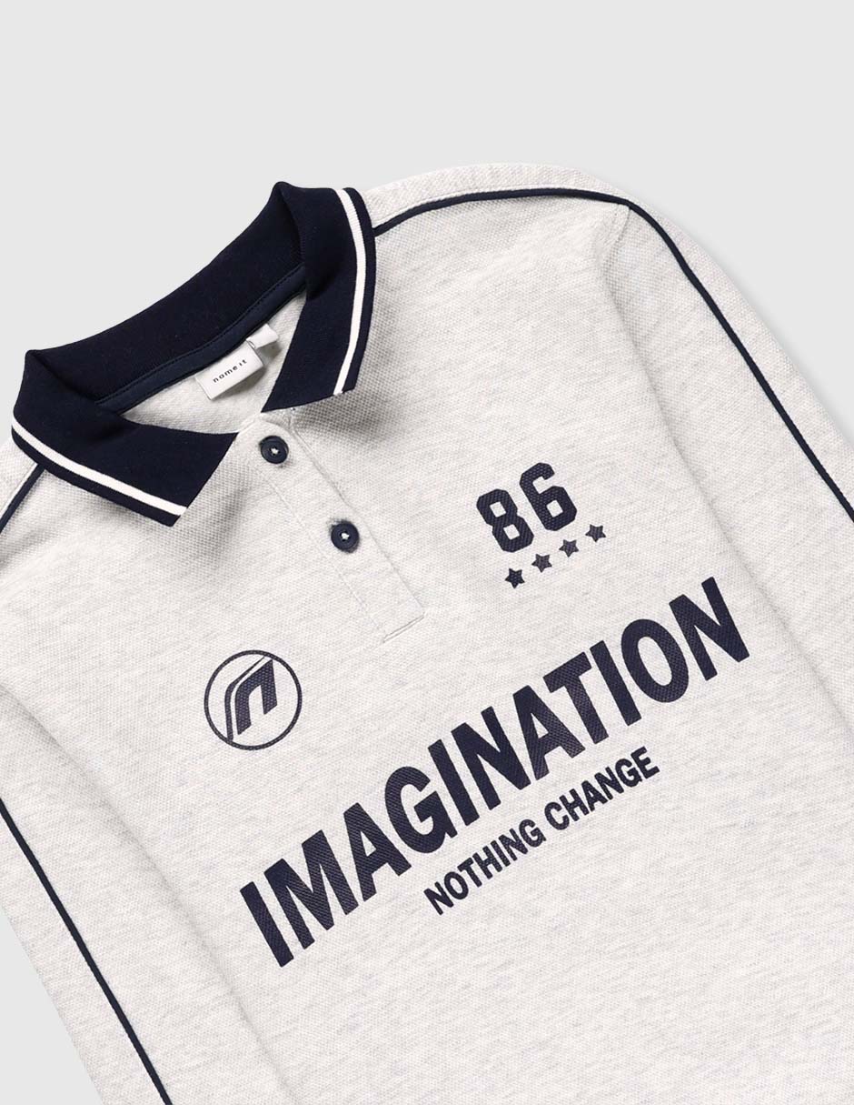 Playera tipo polo para niño 6