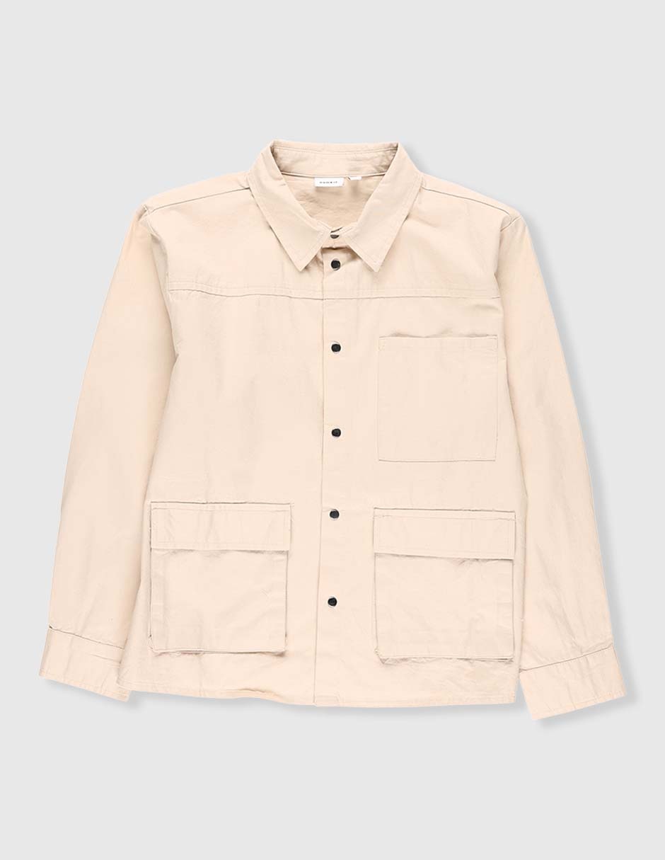 Camisa casual Name It de algodón manga larga para niño