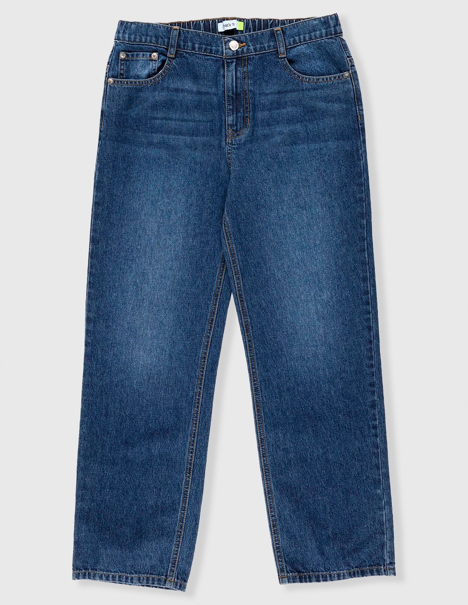 Jeans straight That's It lavado stone wash para niño