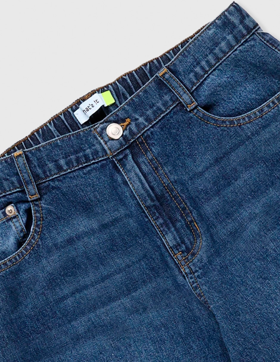 Jeans straight That's It lavado stone wash para niño
