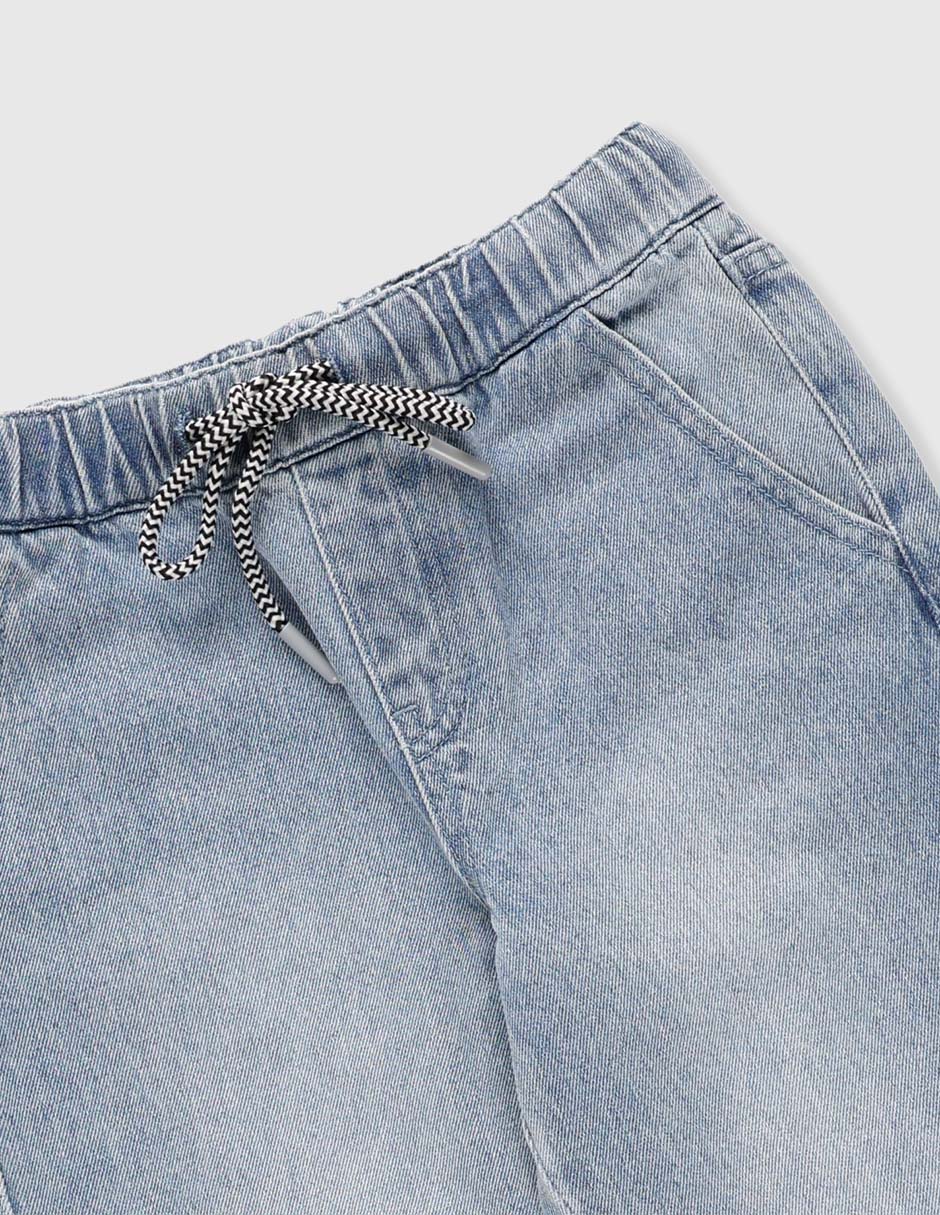 Jeans cargo amplio That's It lavado claro para niño