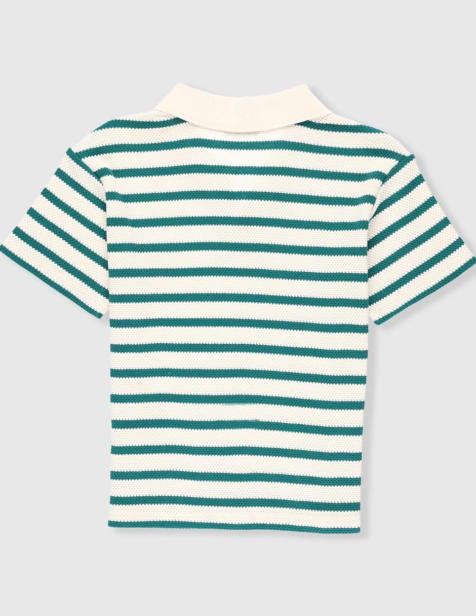 Playera tipo polo de algodón para niño 5