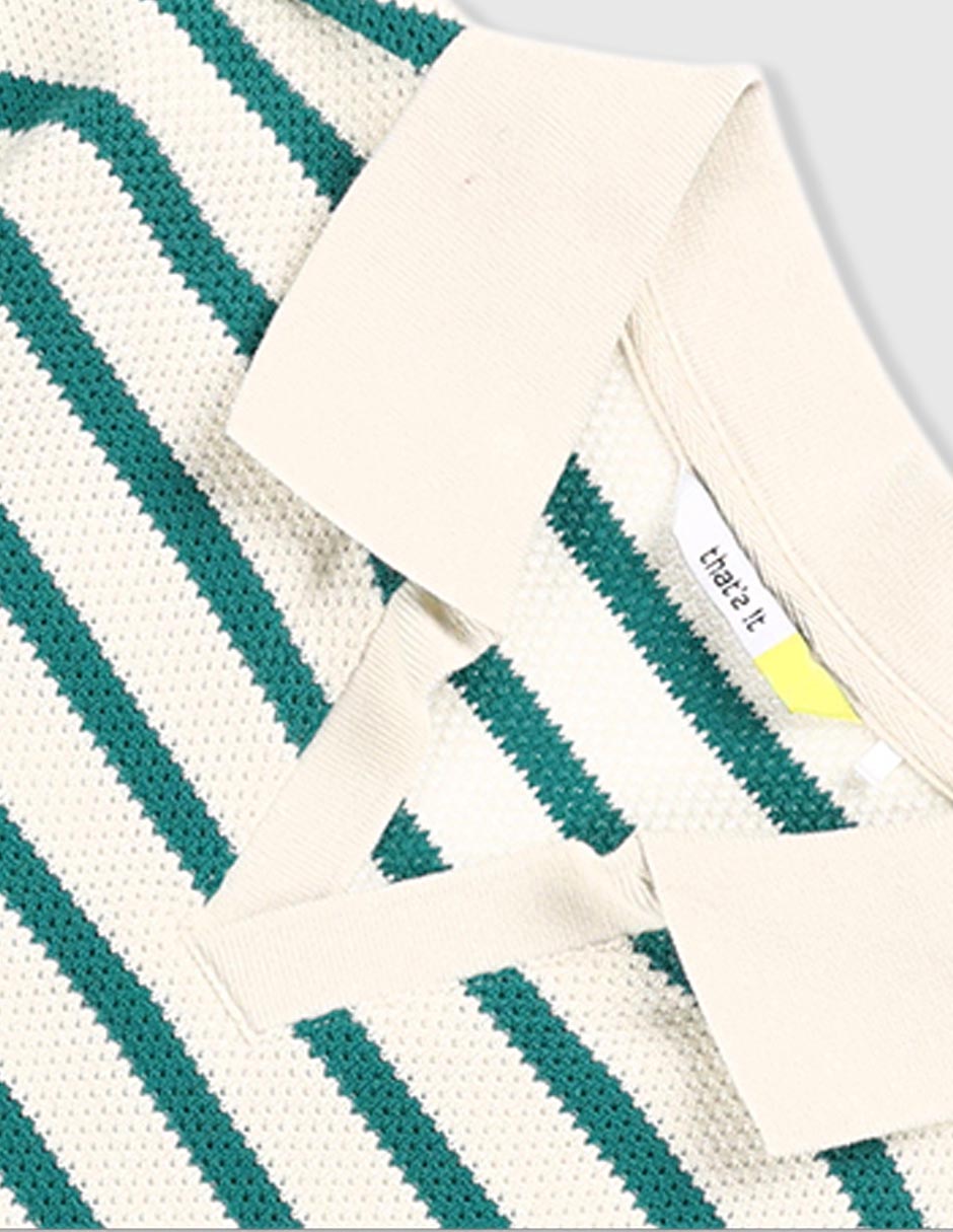 Playera tipo polo de algodón para niño 6