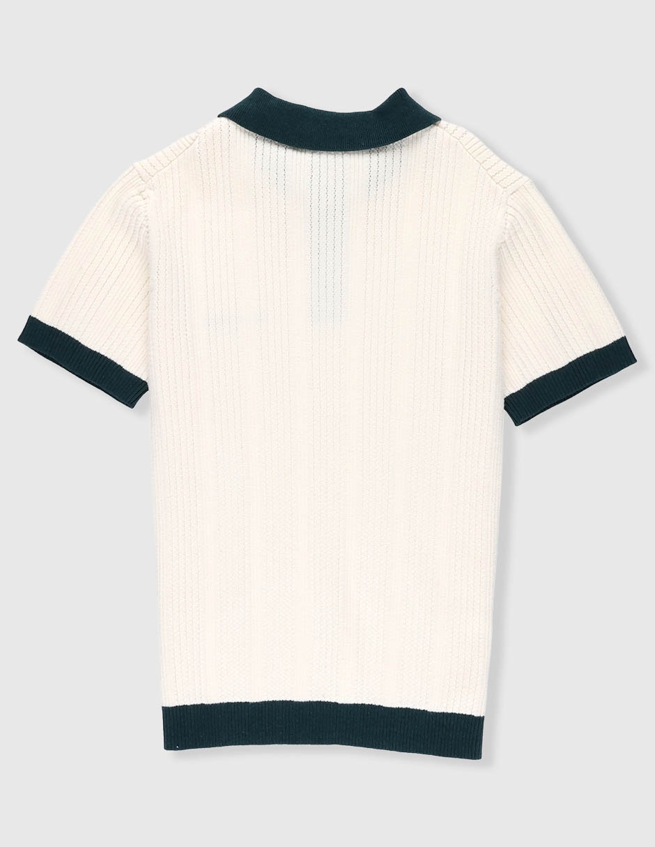 Playera tipo polo de viscosa para niño 2