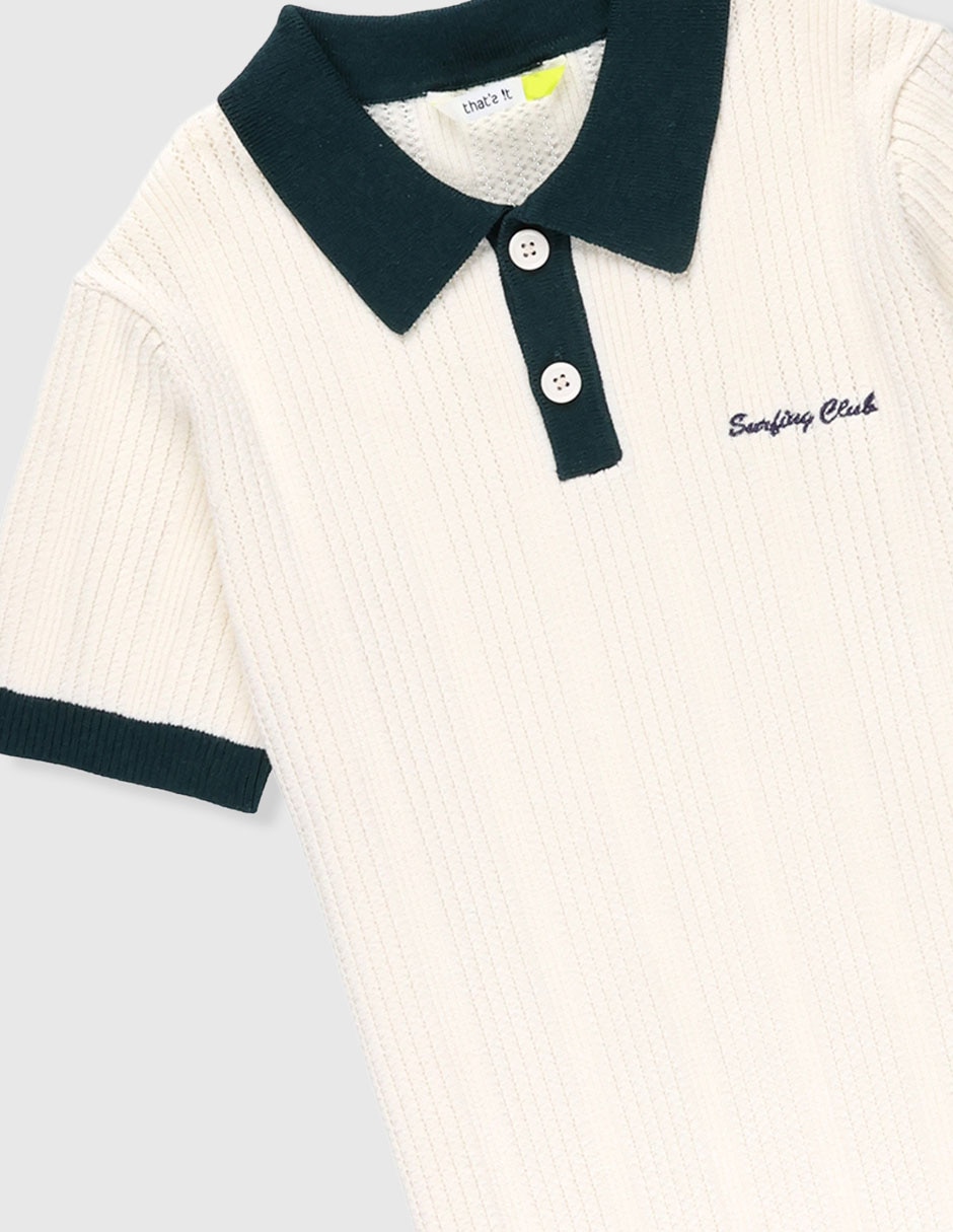 Playera tipo polo de viscosa para niño 3