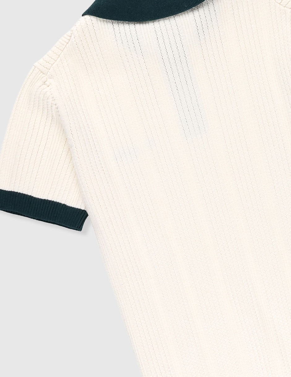 Playera tipo polo de viscosa para niño 4