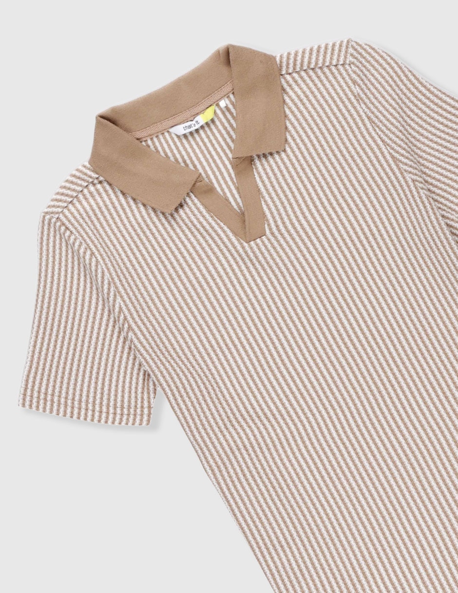 Playera tipo polo de algodón para niño 4