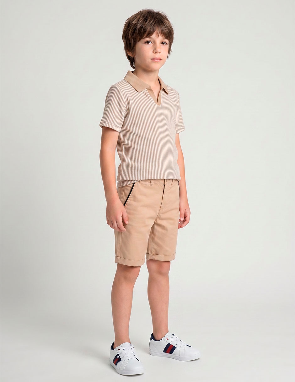 Playera tipo polo de algodón para niño Playera tipo polo de algodón para niño