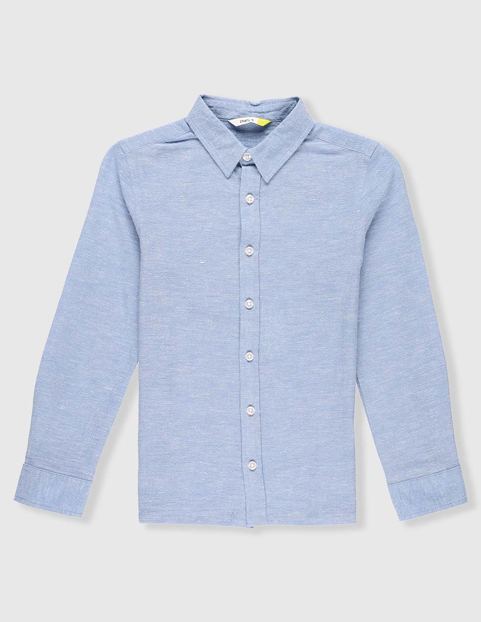 Camisa ceremonia That's It de algodón manga larga para niño