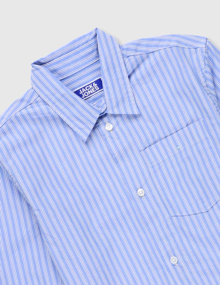 Camisa casual Jack & Jones de algodón manga larga para niño