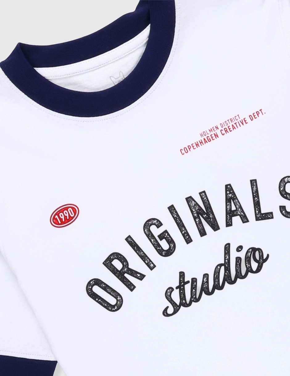 Playera manga corta para niño
