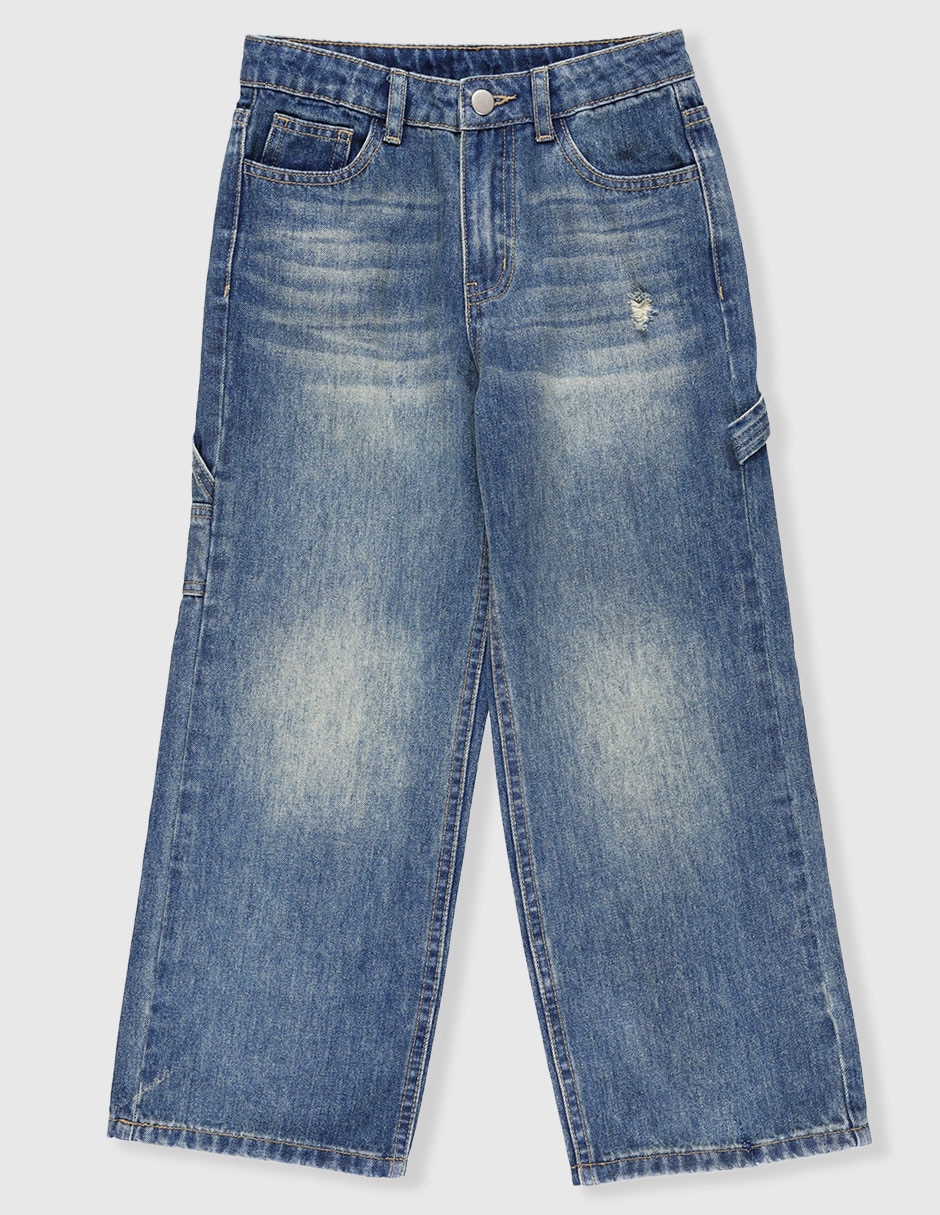 Jeans amplio That's It lavado stone wash para niño