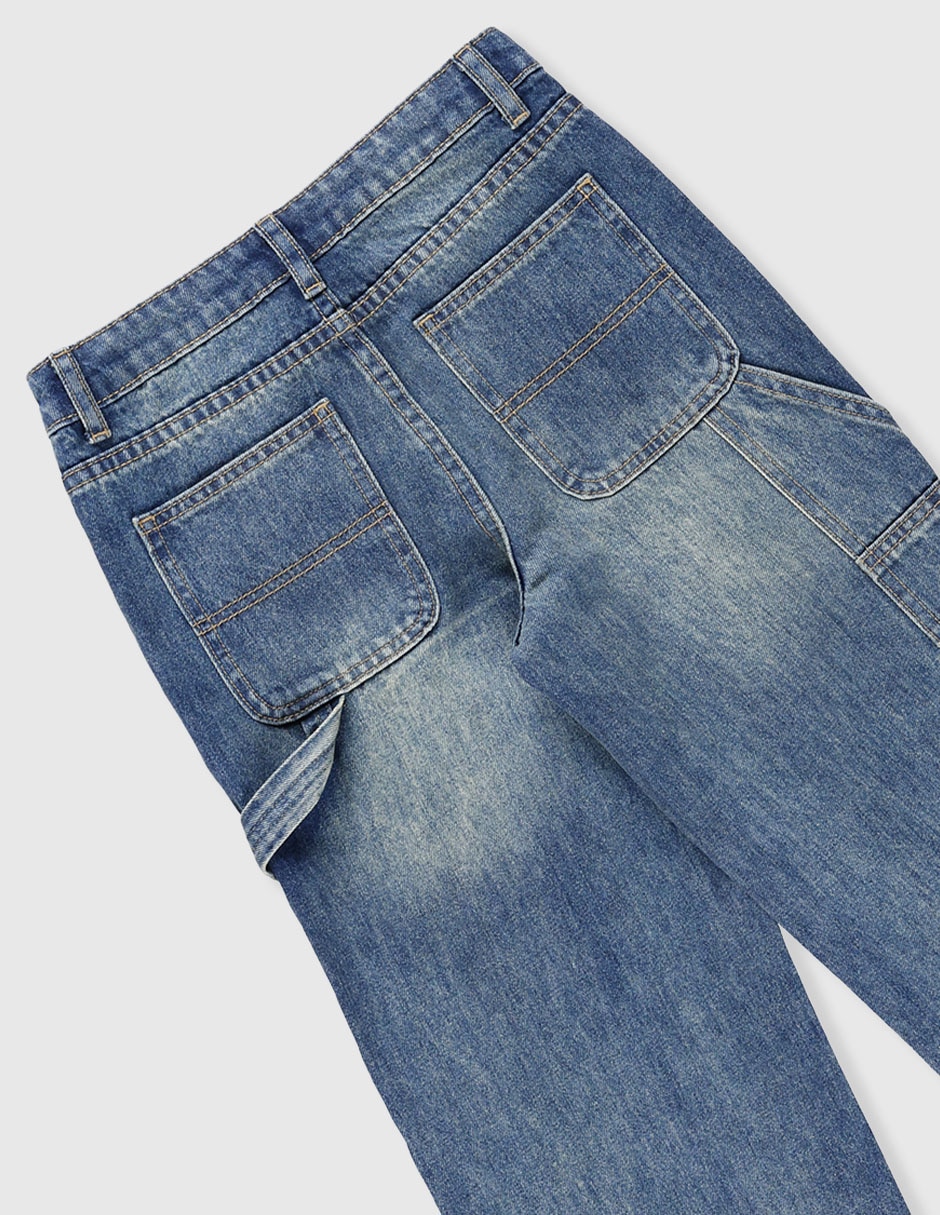 Jeans amplio That's It lavado stone wash para niño