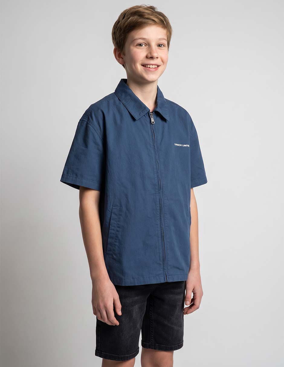 Camisa de algodón manga corta para niño