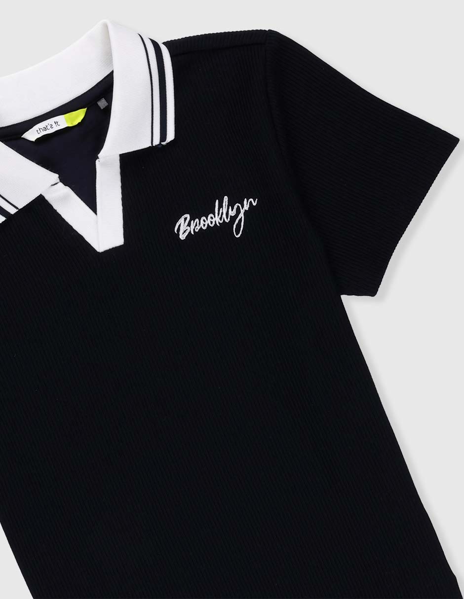 Playera tipo polo That's It de algodón para niño 4