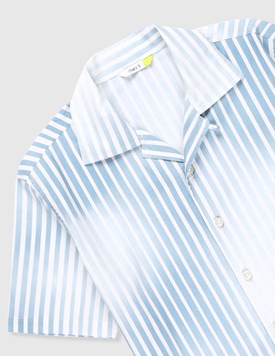 Camisa casual de algodón manga corta para niño