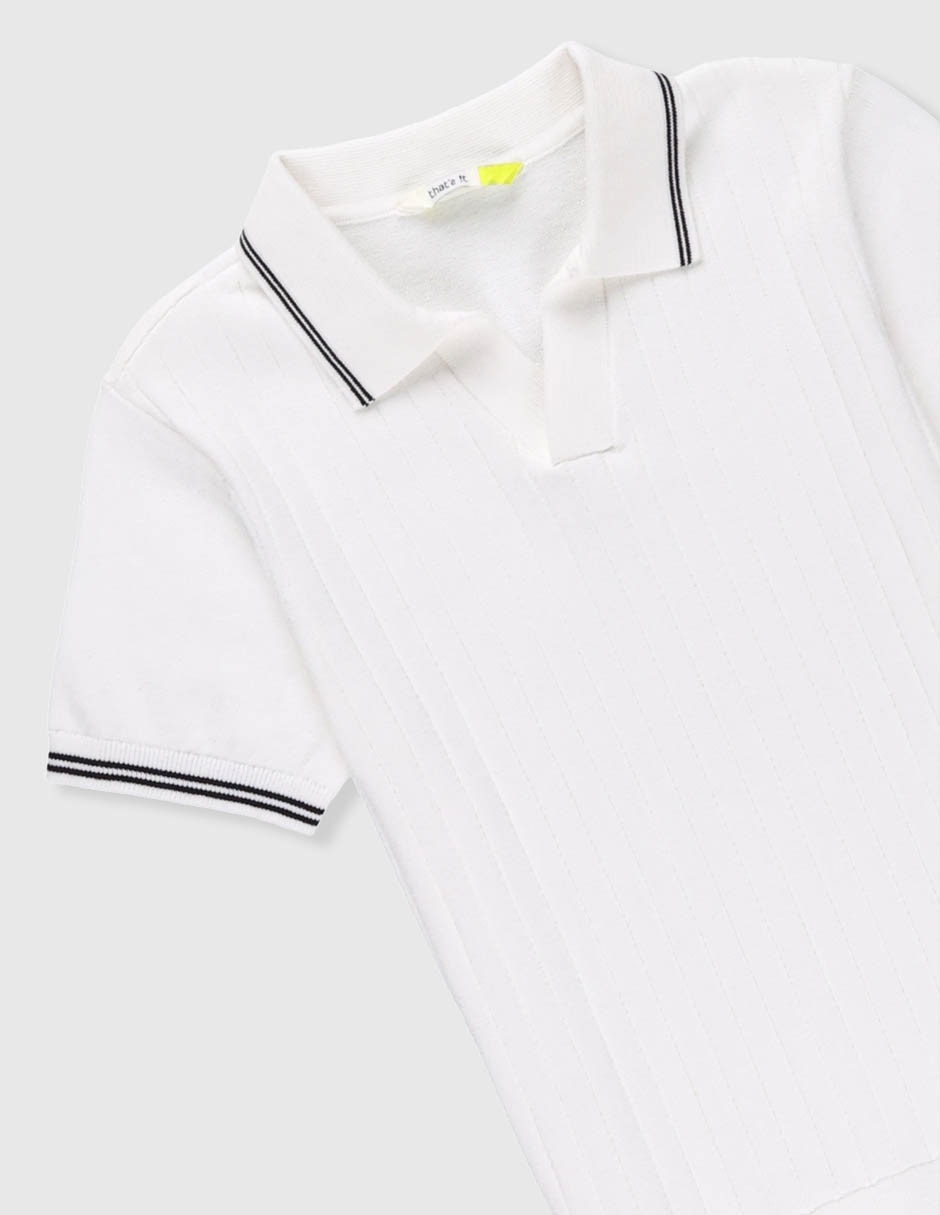 Playera tipo polo de algodón para niño 3