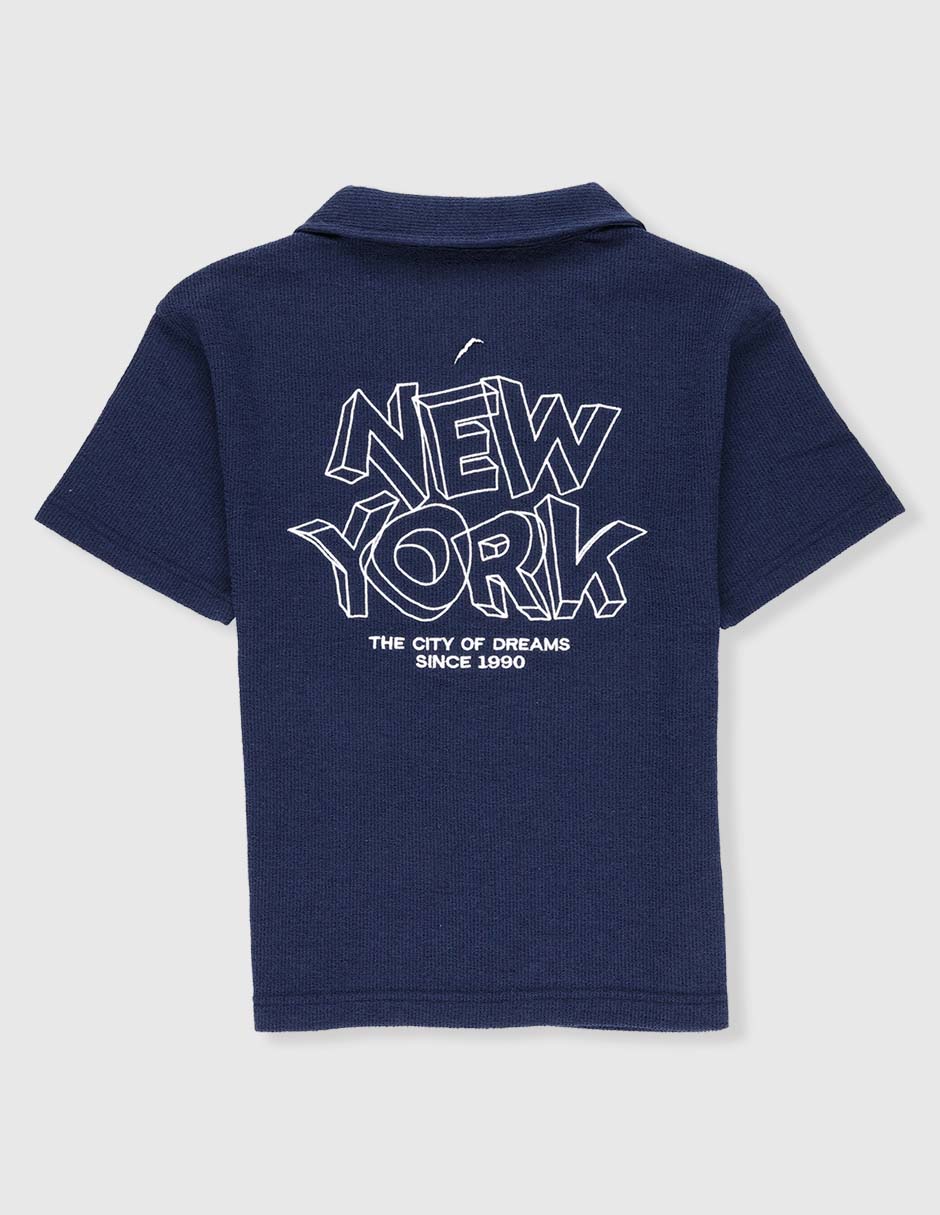 Camisa casual manga corta para niño