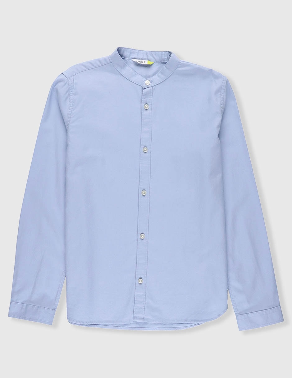 Camisa de vestir de algodón manga larga para niño Camisa de vestir de algodón manga larga para niño