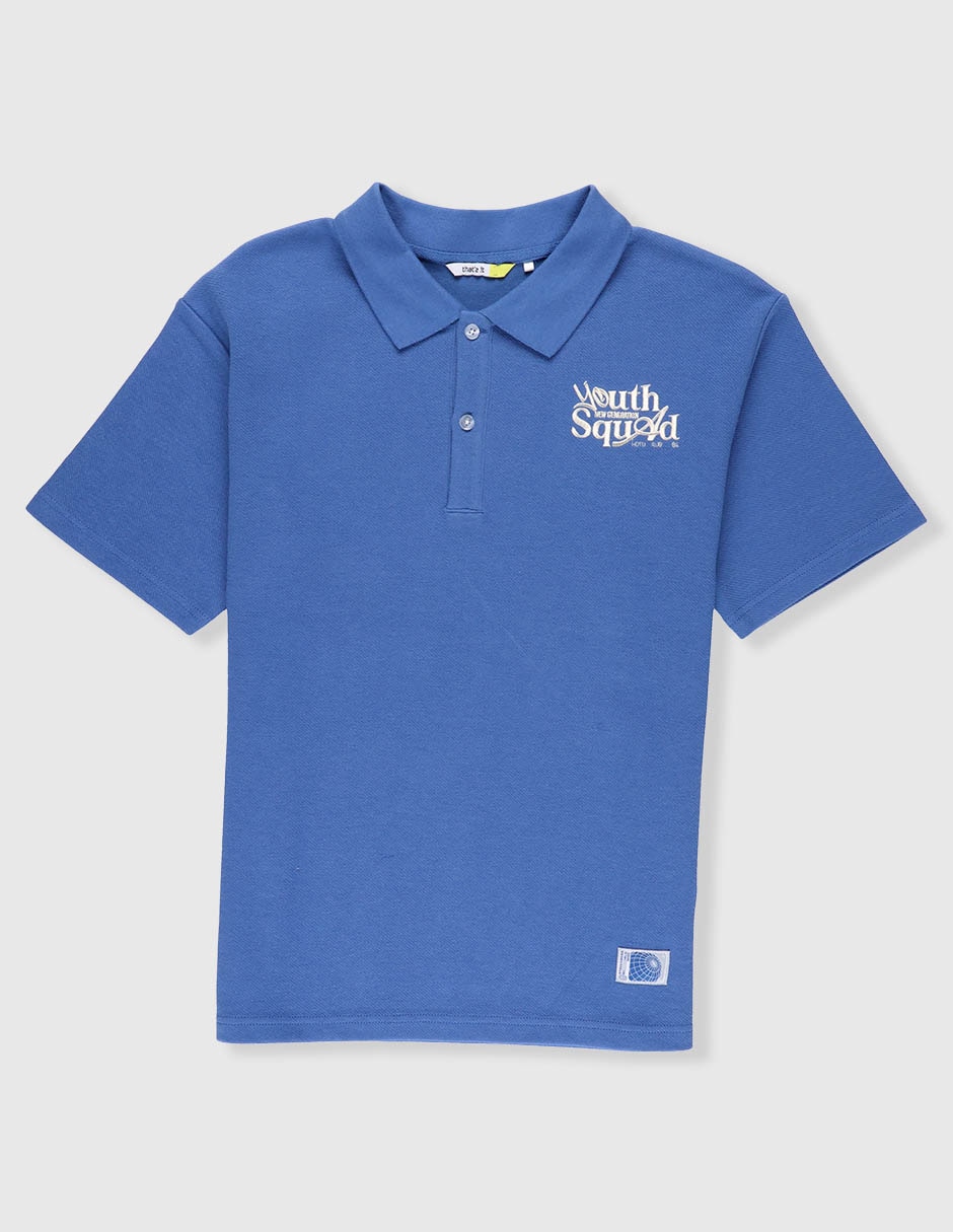 Playera tipo polo de algodón para niño Playera tipo polo de algodón para niño