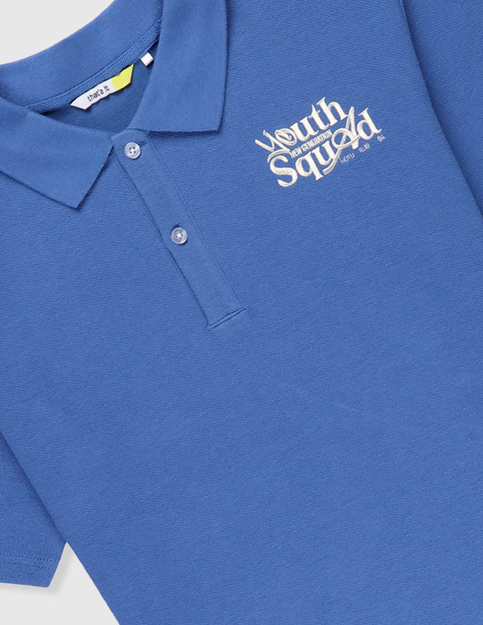 Playera tipo polo de algodón para niño 4