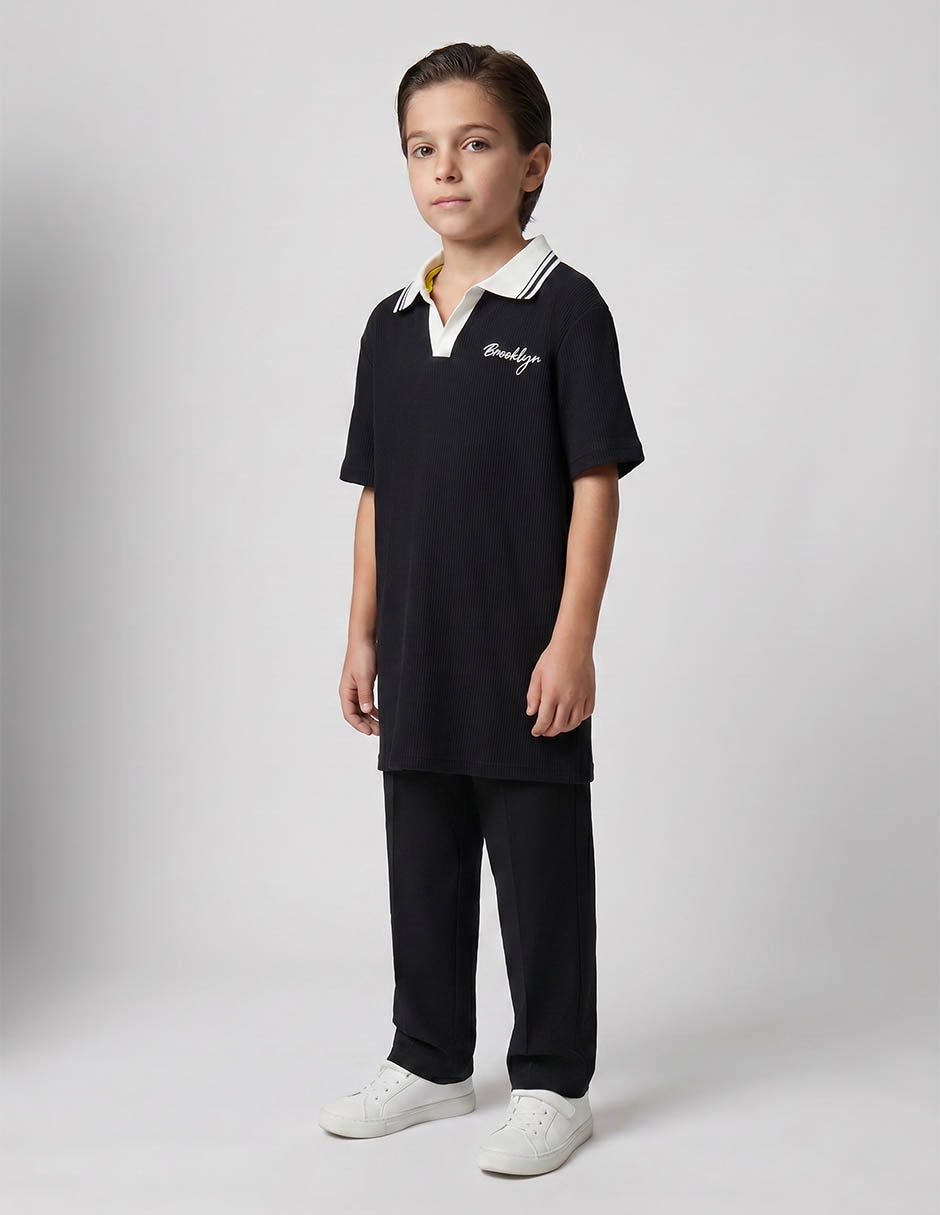 Playera tipo polo para niño Playera tipo polo para niño