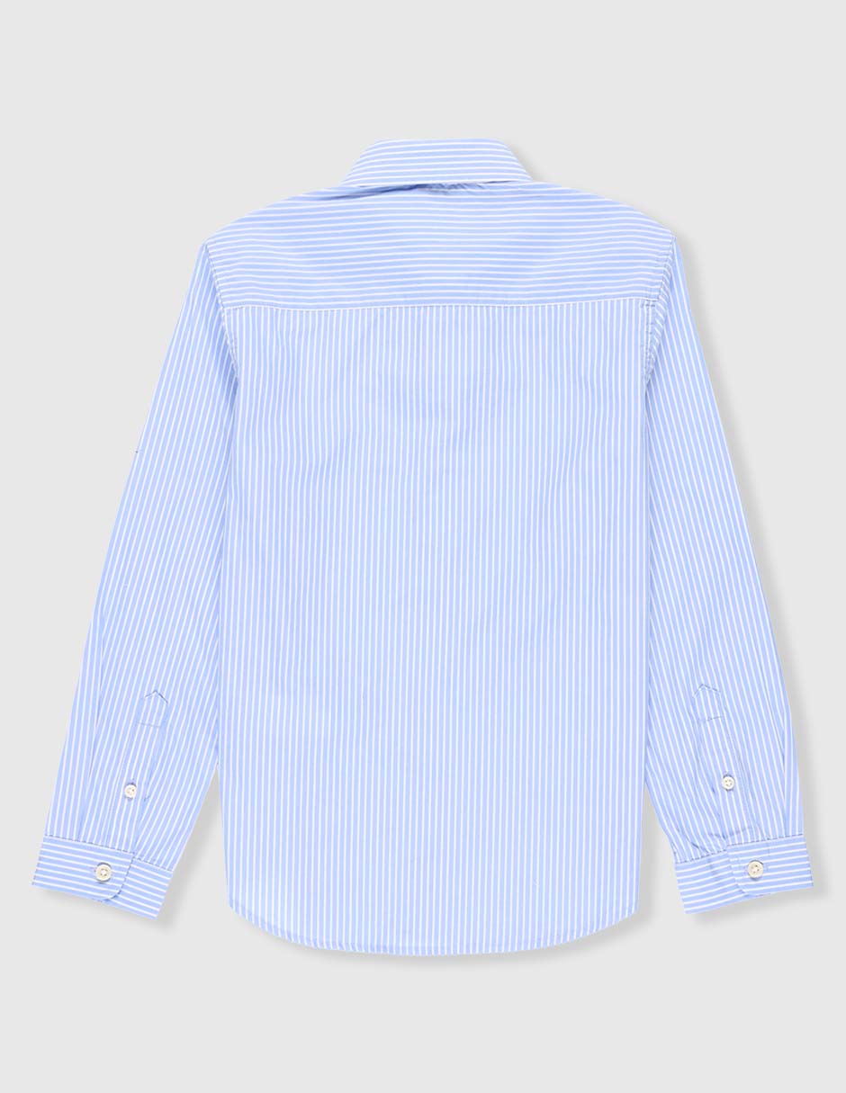Camisa casual de algodón manga larga para niño