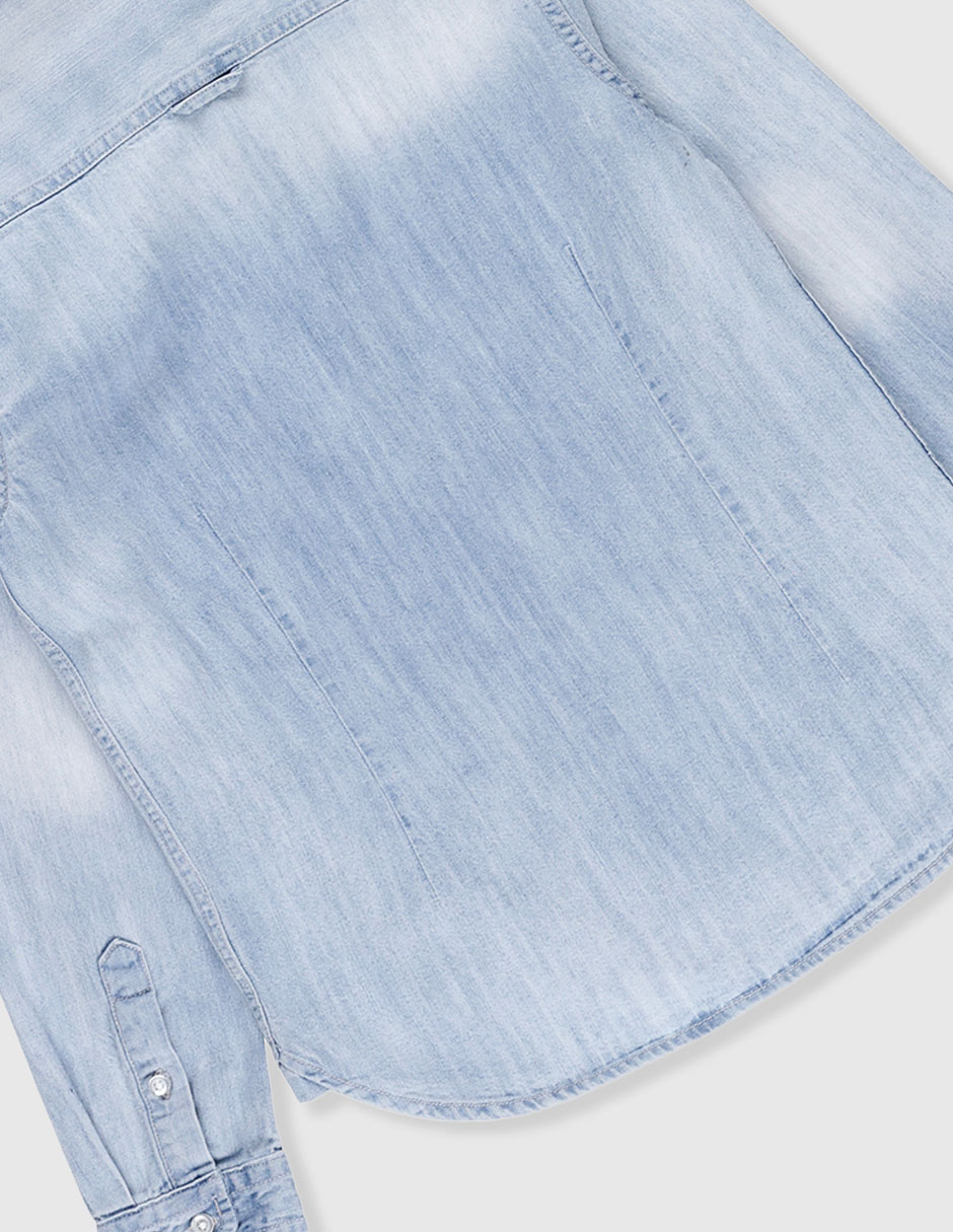 Camisa casual de algodón manga larga para niño 2