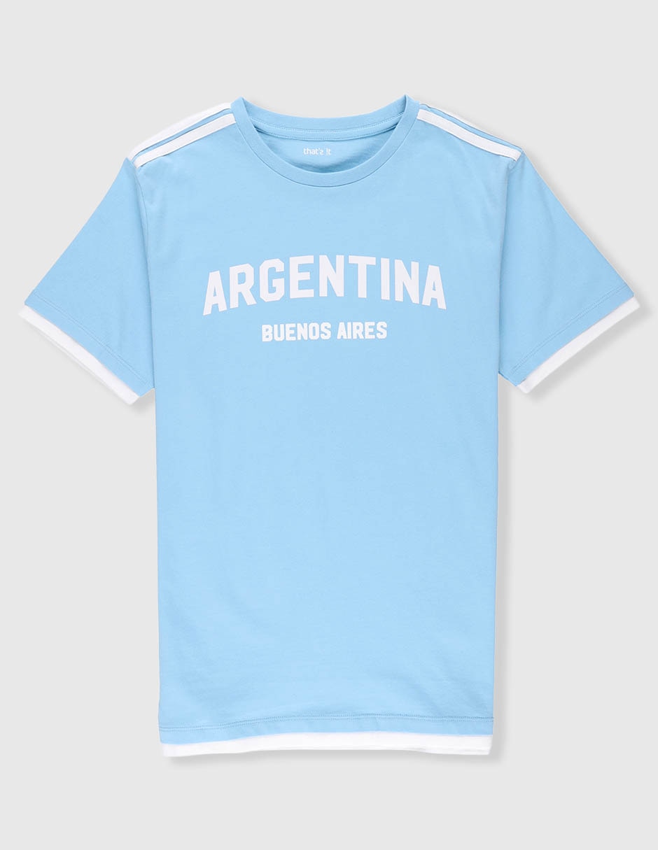 Playera Argentina manga corta para niño