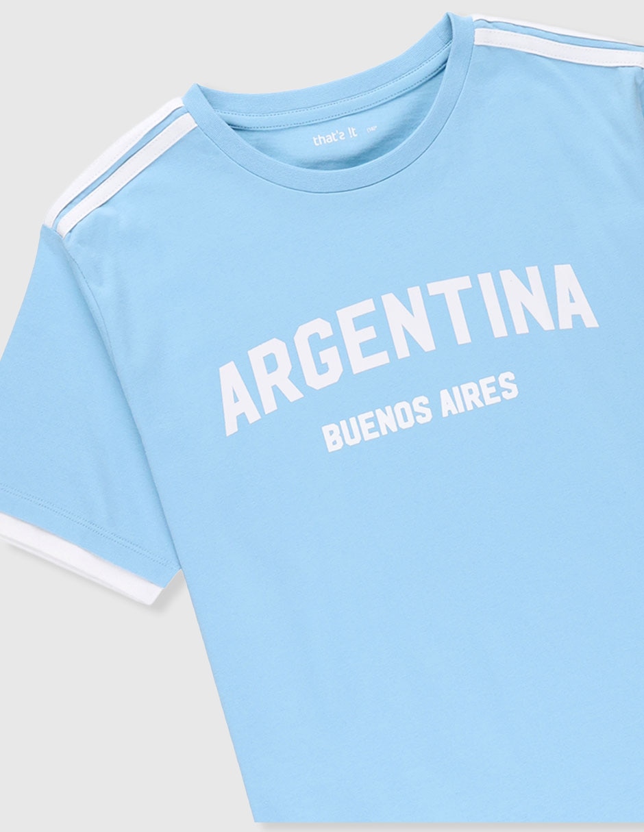 Playera Argentina manga corta para niño