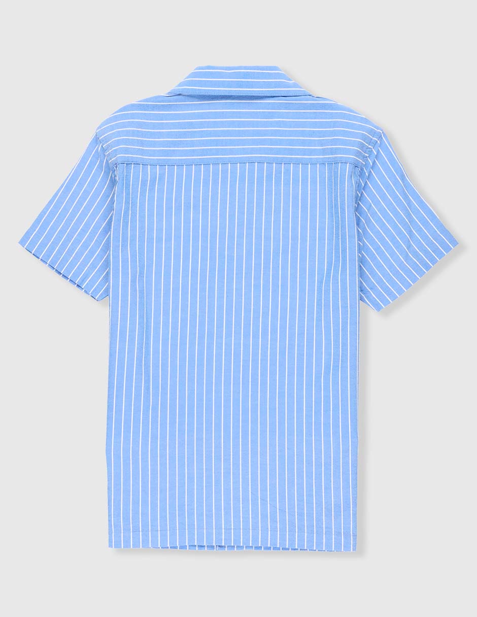 Camisa casual de algodón manga corta para niño