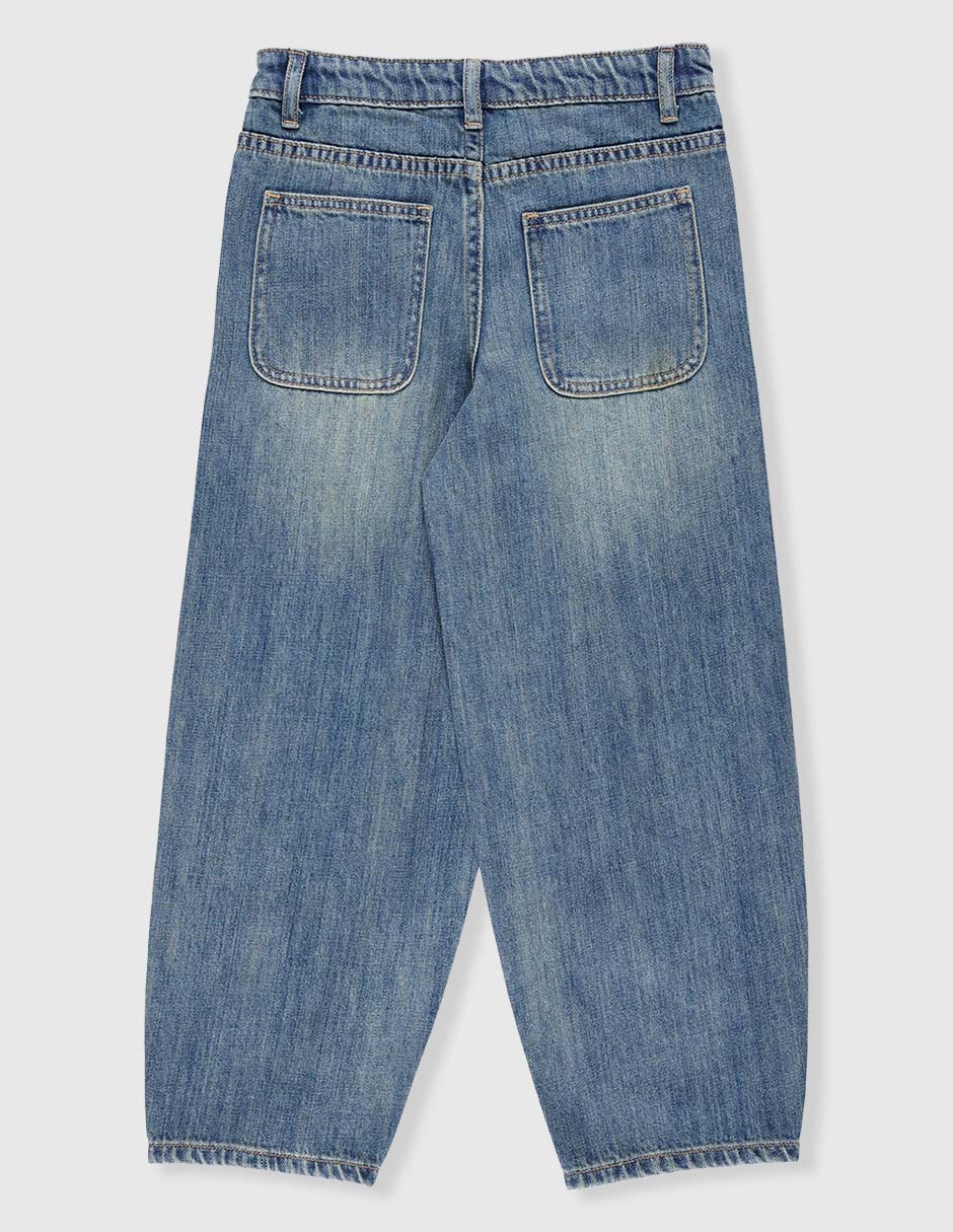 Jeans amplio lavado claro para niño 2