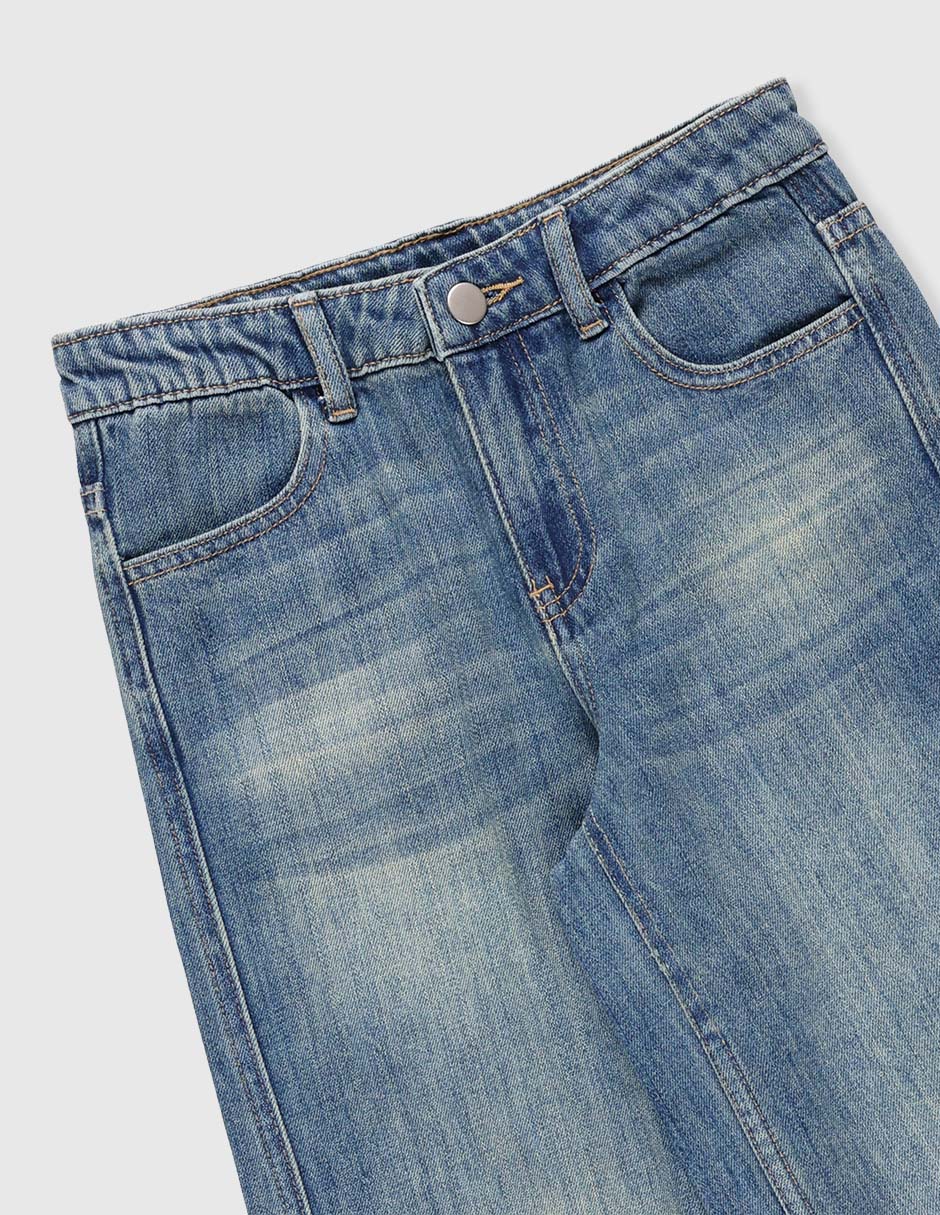 Jeans amplio lavado claro para niño 3