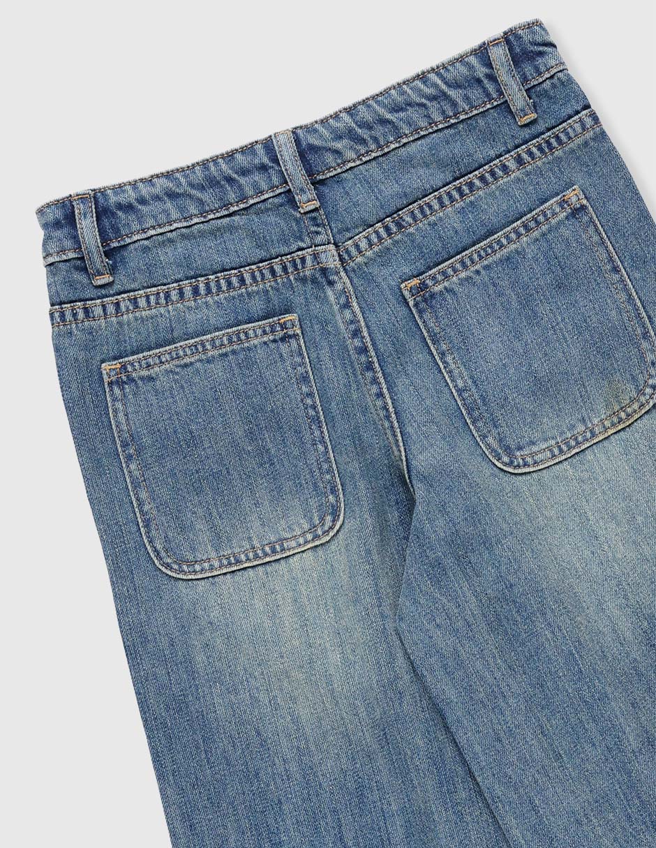 Jeans amplio lavado claro para niño 4