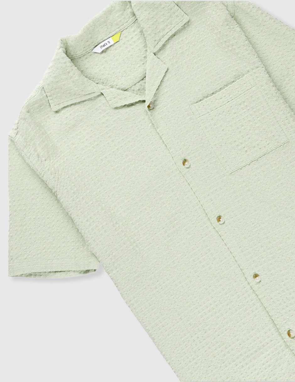 Camisa casual de algodón manga corta para niño